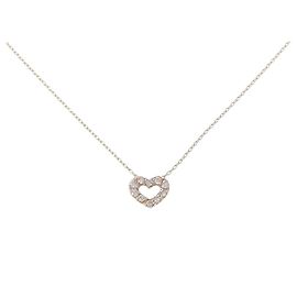 Autre Marque Collana in oro rosa K10 e diamanti Rosa