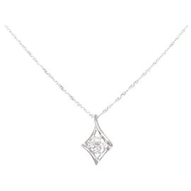 Autre Marque Colar de ouro branco Au750 e diamantes Prata