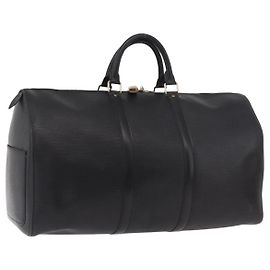 LOUIS VUITTON Epi Keepall 50 Bolsa Boston Preta M42962 LV Outro