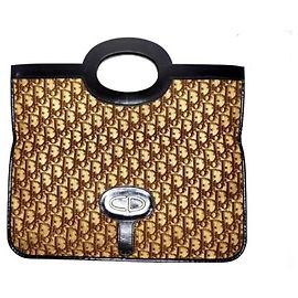 Christian Dior Monogram Canvas Handbag Brown Monogram