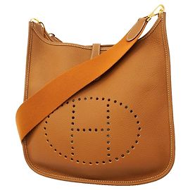 Hermès Sac à épaule Hermes Evelyne 3PM Doré