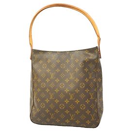 Borsa a tracolla Louis Vuitton Monogram Looping GM Marrone