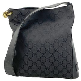 Gucci GG Canvas Shoulder Bag Black