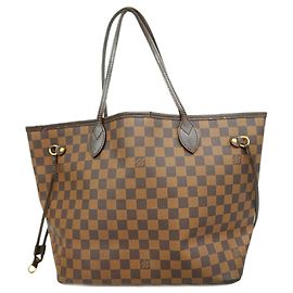 Sac Cabas Louis Vuitton Damier Neverfull MM Marron
