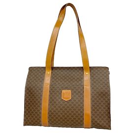 Céline Celine Macadam Tote Bag Brown