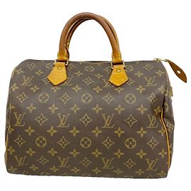 Borsa Louis Vuitton Monogram Speedy 30 Marrone