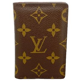 Louis Vuitton Monogram Card Case Brown