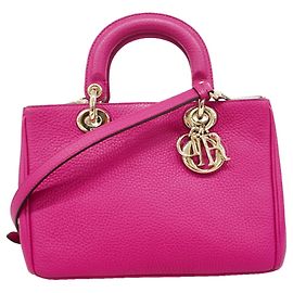 Bolsa de couro Christian Dior Diorissimo Roxo