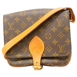 Borsa a tracolla Louis Vuitton Monogram Cartouchiere MM Marrone