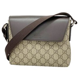 Gucci GG Supreme Brown Shoulder Bag Brown