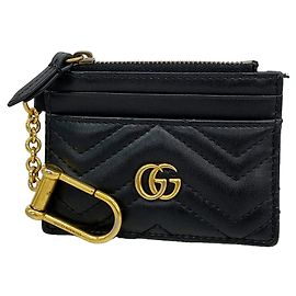 Gucci GG Marmont Leather Coin Purse Black