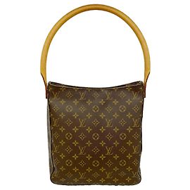 Bolsa de Ombro Louis Vuitton Monogram Looping GM Marrom