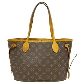 Borsa Tote Louis Vuitton Monogram Neverfull PM Marrone