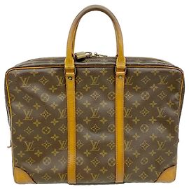 Borsa Louis Vuitton Monogram Port Document Voyage Marrone