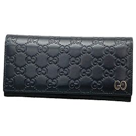 Gucci Long Wallet in Black Leather Black