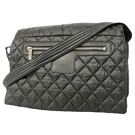 Borsa a tracolla Chanel Coco Cocoon in nylon Nero