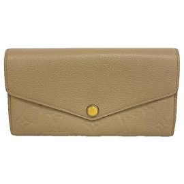 Louis Vuitton Monogram Empreinte Portefeuille Sarah Long Wallet Grey