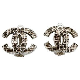 Pendientes de clip Chanel Silver Plata