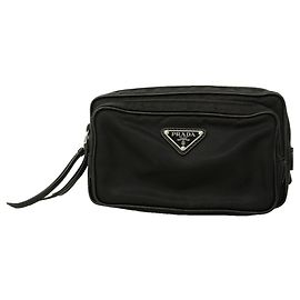 Prada Tessuto Nylon Sling Bag Black