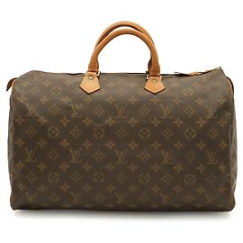 Sac à main Louis Vuitton Monogram Speedy 40 Marron