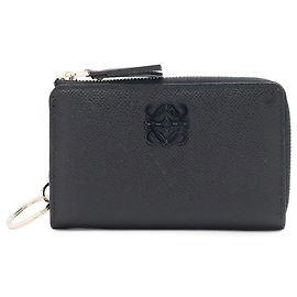 Loewe Navy Blue Leather Coin Purse Navy blue