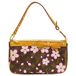 Louis Vuitton Monogram Cherry Blossom Pochette Accessoires Marron