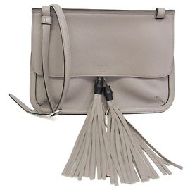 Bolsa de Ombro em Couro com Borla Gucci Daily Bamboo Marrom