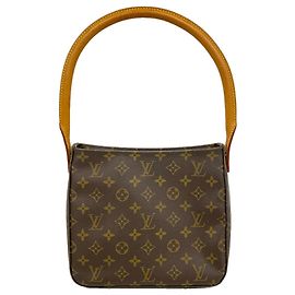 Borsa a tracolla Louis Vuitton Monogram Looping MM Marrone
