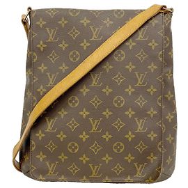 Louis Vuitton Monogram Musette Shoulder Bag Brown