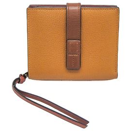 Loewe Compact Zip Wallet in Brown Leather Brown