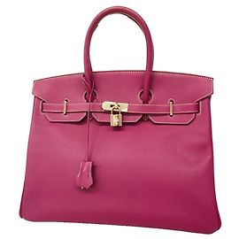 Hermès Bolsa Hermes Birkin 35 Rosa Outro