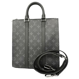 Louis Vuitton Monogram Eclipse Sac Plat Cross Handbag Noir