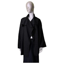 Autre Marque IVAN GRUNDAHL Schwarzer Wollmantel Schwarz