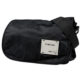 Fendi Black Nylon Shoulder Bag Black