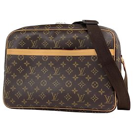 Sac à épaule Louis Vuitton Reporter GM Marron Monogramme