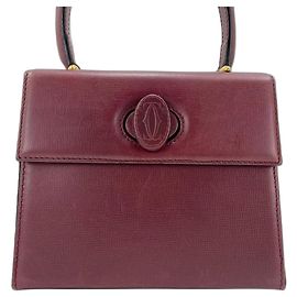 Cartier Must Line Handbag in Wine Red Dark red