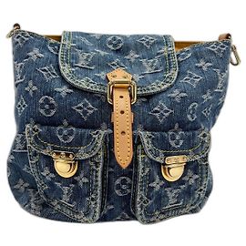 Louis Vuitton Blue Sac à Dos Backpack Blu