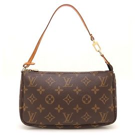 Sac à main Louis Vuitton Monogram Pochette Accessoires Marron Monogramme