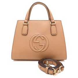 Gucci Beige Leather Handbag Beige