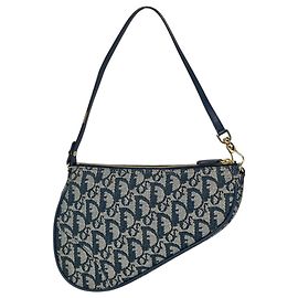 Borsa Saddle Christian Dior Navy Blu navy
