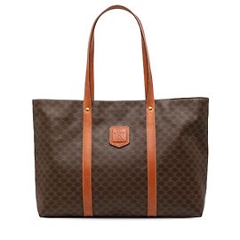 Céline Celine Brown Macadam Coated Canvas Tote Brown