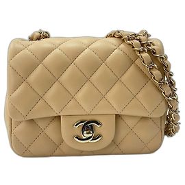 Borsa a tracolla Small Chanel Matelassé Beige