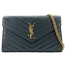 Borsa a tracolla Cassandra Yves Saint Laurent Grigia Marrone
