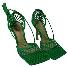 Bottega Veneta Stretch Mesh Sandals Grass Green Size 37 Green