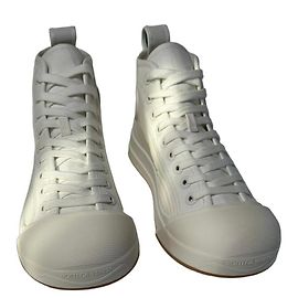 Bottega Veneta Vulcan High-Top Sneaker aus Canvas in Optic White Weiß