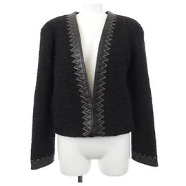 Giacca senza colletto Chanel Nero