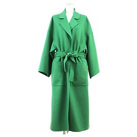 Loewe Wool Cashmere Coat Green