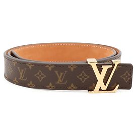 Louis Vuitton Monogram Ceinture Initials LV Belt Marron