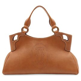 Saco Tote Perfurado Cartier Marcello Marrom