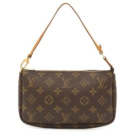 Louis Vuitton Monogram Pochette Accessoires Handbag Pouch Marron